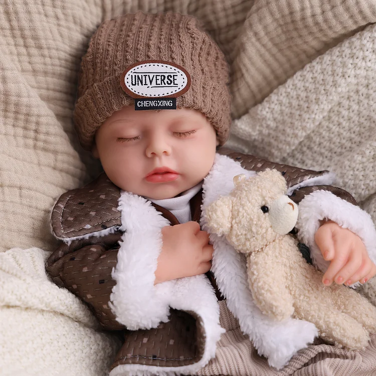 Babeside Lucy 16'' Realistisches Silikon Schlafen Baby Kleines Kleinkind Junge Emotionaler Komfort Begleiter