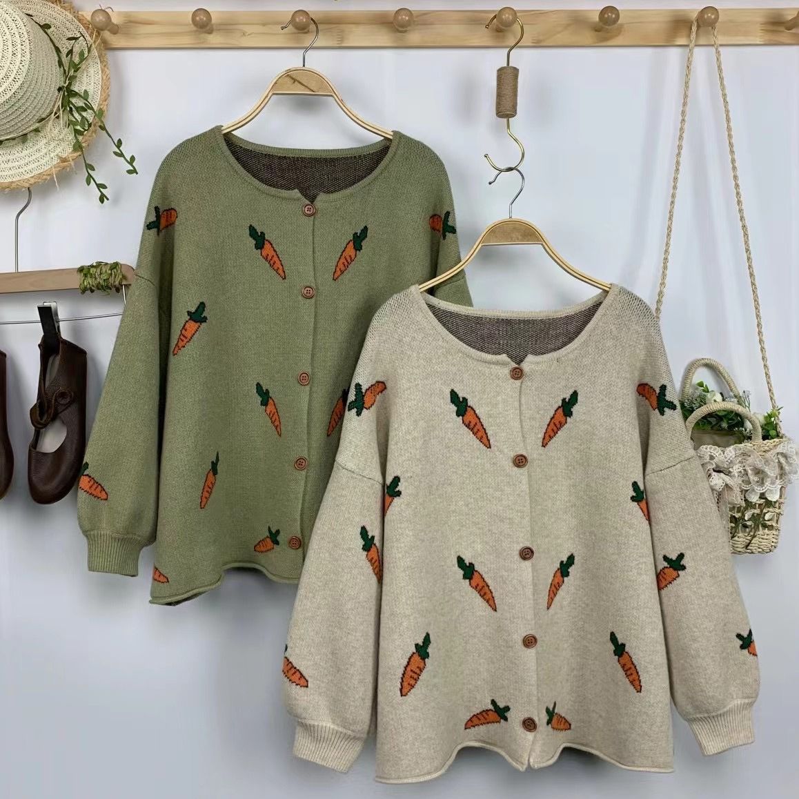 Chicfifth Sweater Women Winter Long Sleeve High Quality Autumn Vintage Top Knitted Cardigan