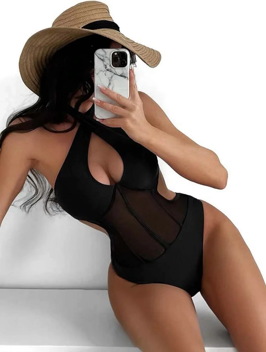 Uveng 2023 New Sexy Bar Conjoined Swimsuit Bikini