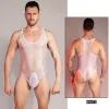 Men's Sexy Silky Comfortable High Elastic Thin Breathable Body Shaping Jumpsuit