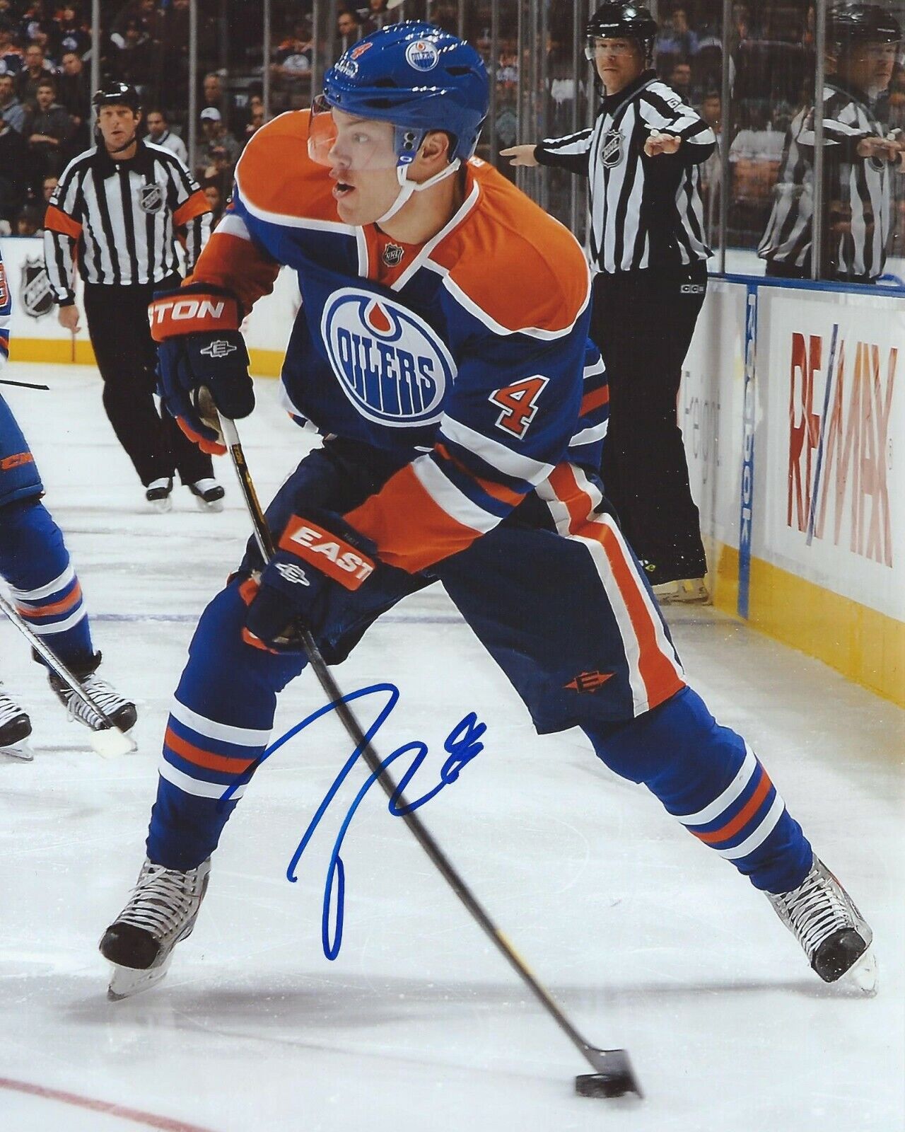 Taylor Hall Signed 8x10 Photo Poster painting Edmonton Oilers Autographed COA