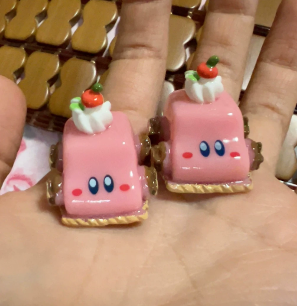 Mini Kirby Car Resin Charm