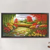 Autumn Colors Of Lotus Pond - 14CT Stamped Cross Stitch 103*58cm/40.55*22.83in
