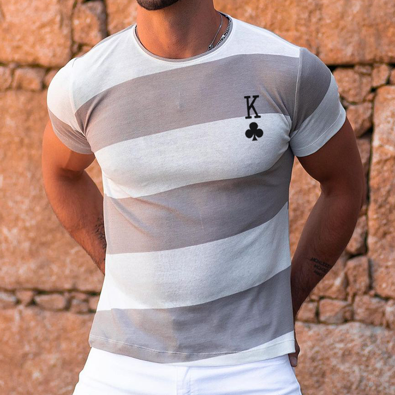 Men's Fashion Print Slim Fit Breathable T-Shirt