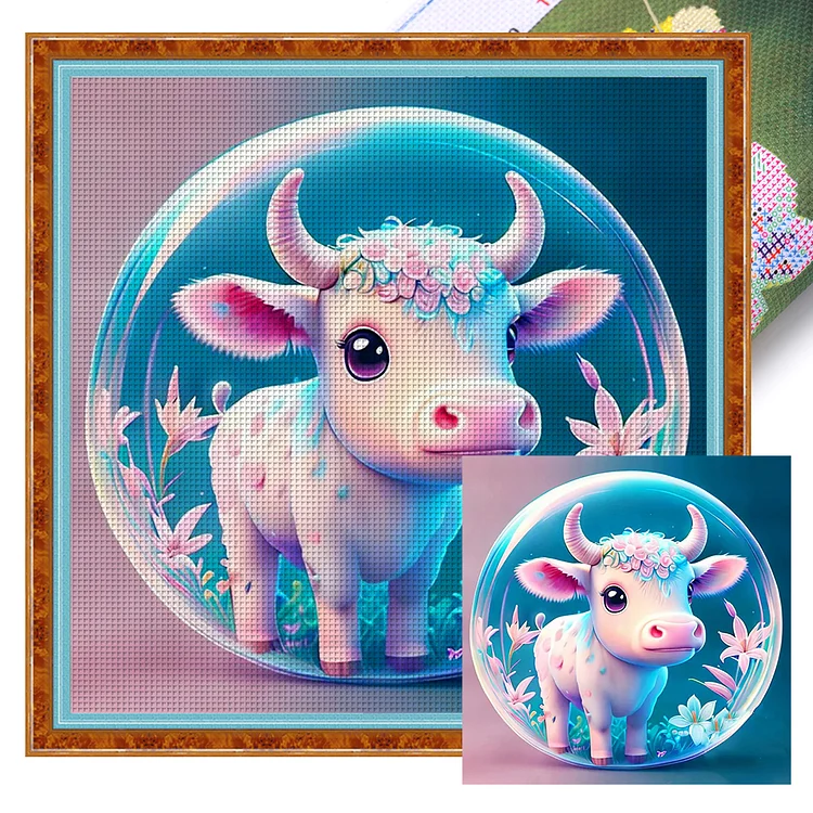 【Huacan Brand】Crystal Ball Zodiac Signs 11CT Stamped Cross Stitch 40*40CM