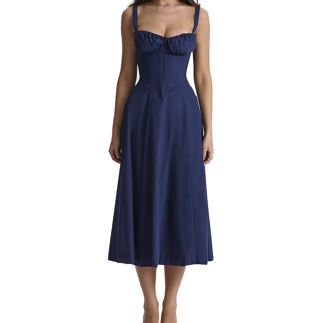 Fiora - Midi Bustier Corset Sun Dress