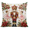 Christmas Nutcracker DIY 11CT Stamped Cross Stitch Pillow Cover Kit 45x45cm tapestrymarket