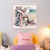 Beach Chair Flower Hat-11CT Stamped Cross Stitch 40*40cm/15.75*15.75in