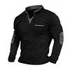 💥 2025 Hot Sale! Autumn Stand Collar Long Sleeve Sweatshirt Men's Polo Shirt Top