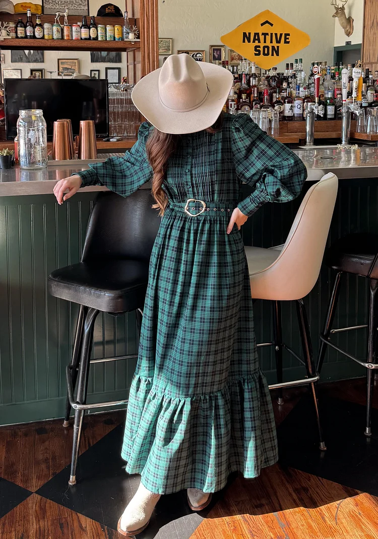 Vintage Green Maxi Dress
