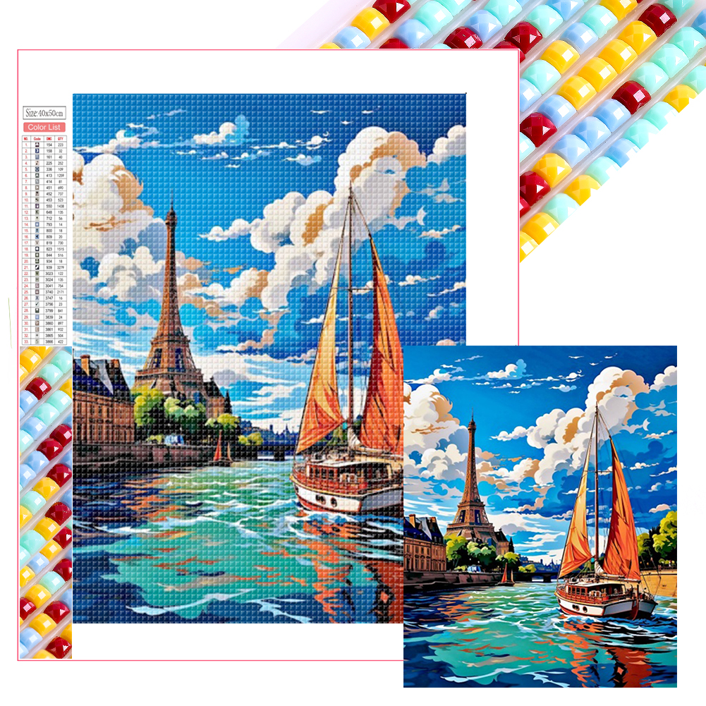 Eiffel Tower 40*50cm(picture) full square drill diamond painting