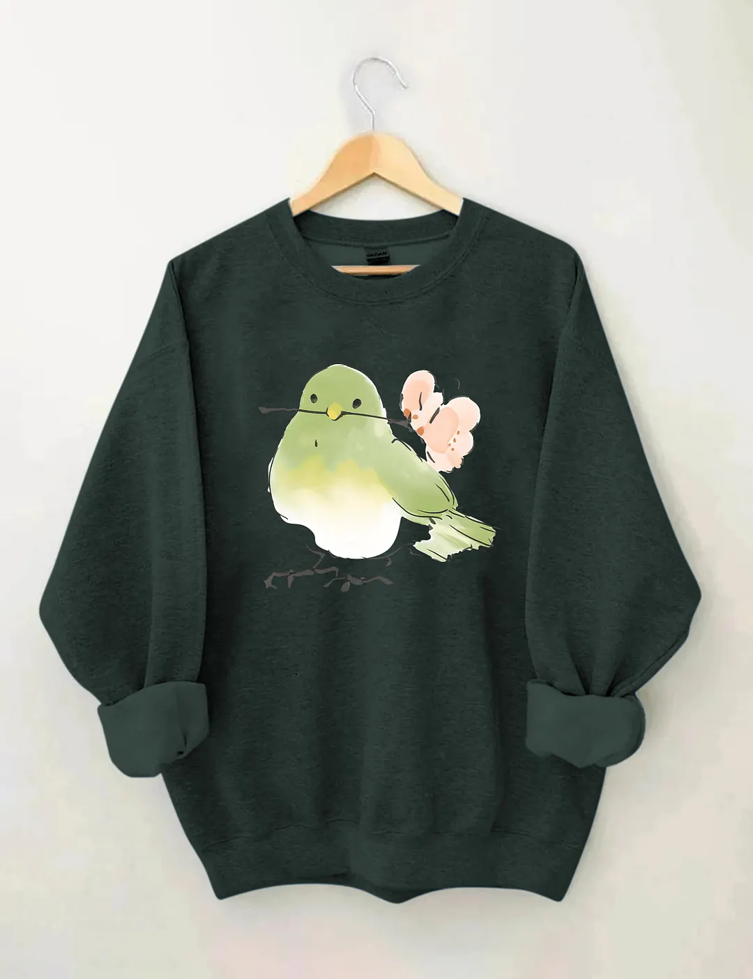Cute Bird With Flower Nature Lover Sweatshirt