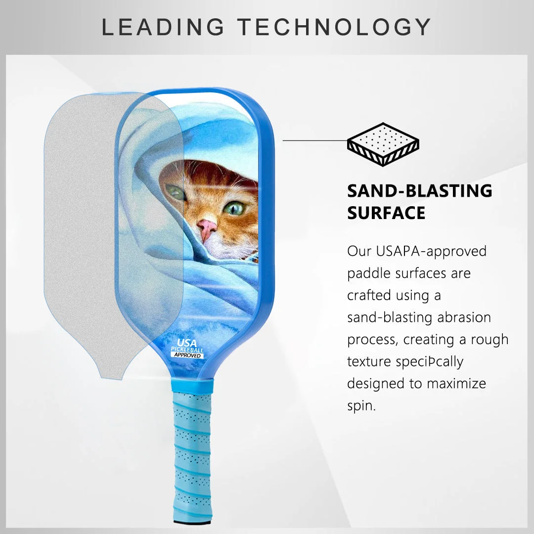 Original Paddle (16mm) T700 Sandblasted Carbon Fiber-Cute Cat Paddle