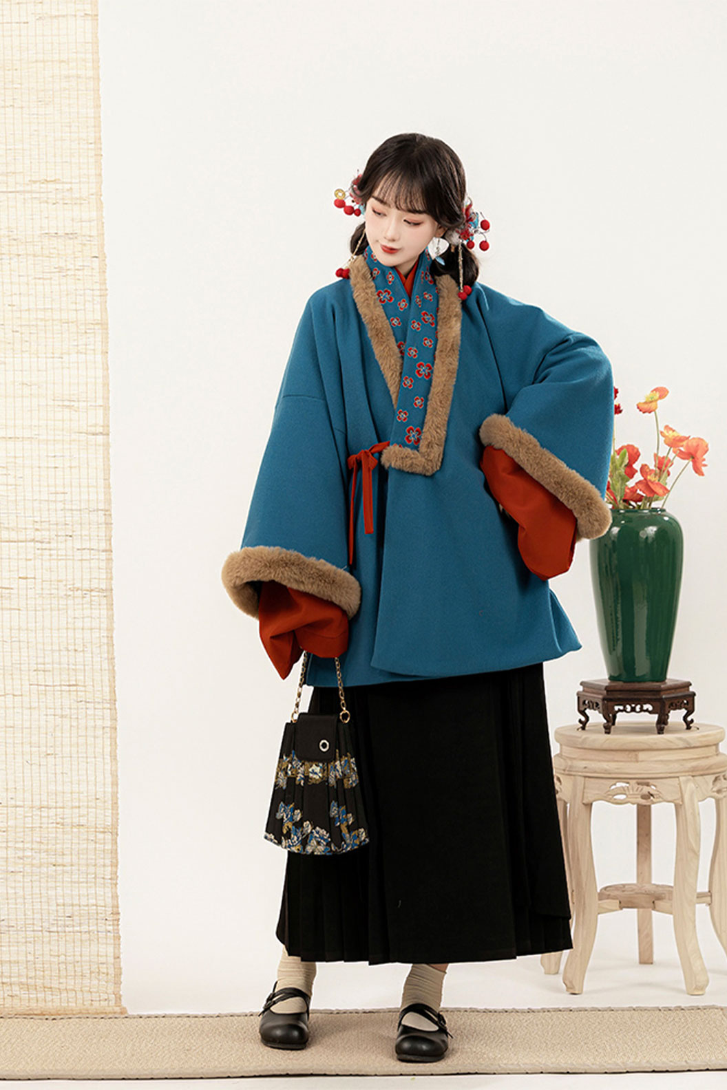 Modern Hanfu with Triangle Set Straight Collar and Short Jacket - dongruo 冬若 Stupa Stones