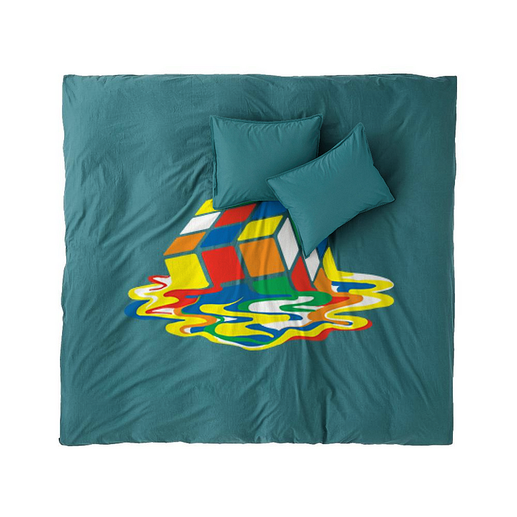 Melting Into Water, Rubik Cube Duvet Cover Set