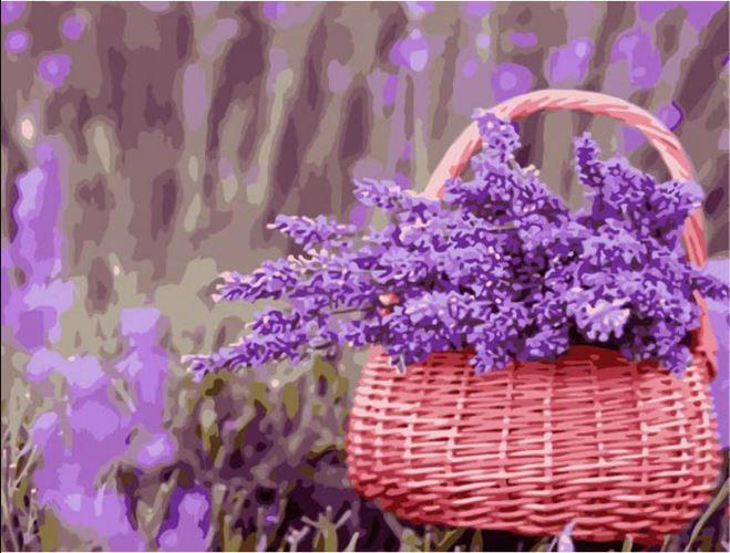 

Basket of Purple Flowers – Paint By Numbers - 40*50CM, 501 Original