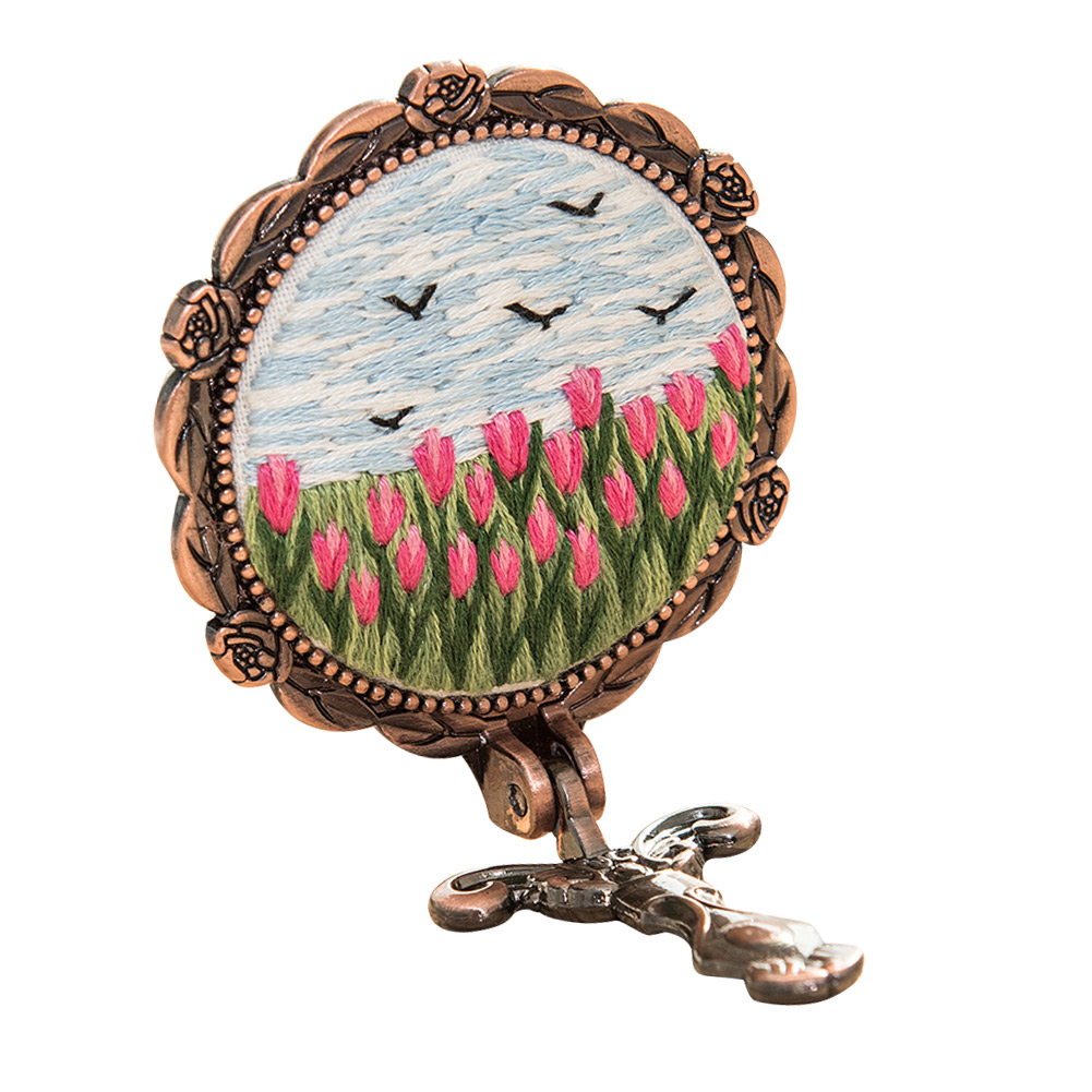 

Flowers Sea - Makeup Mirror Circle Embroidery - Cross Stitch, 501 Original