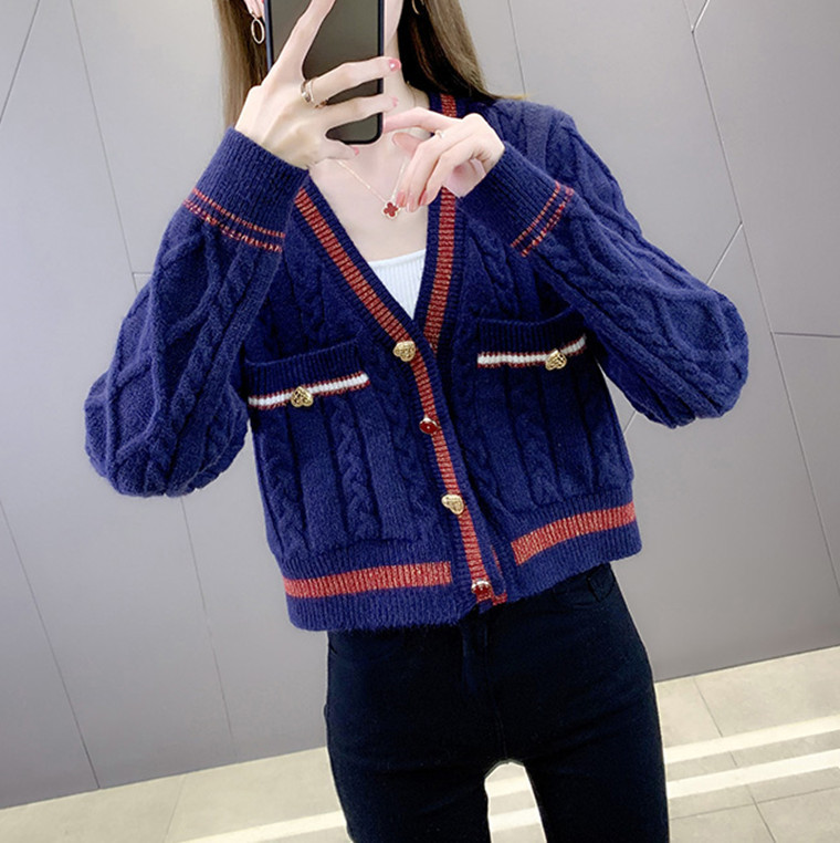 Vintage French Style Sweater Women's Jacket