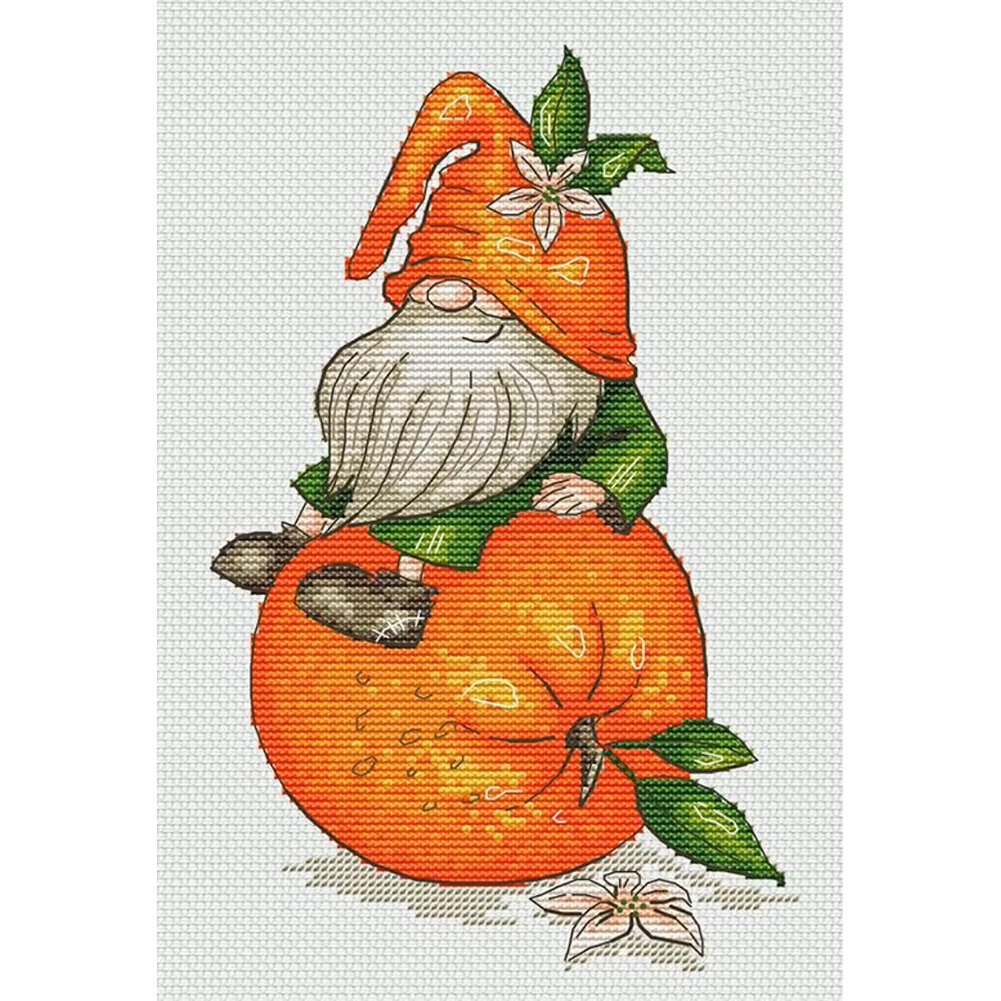 

Fruit Gnome - 11CT Stamped Cross Stitch - 30*40CM, 501 Original