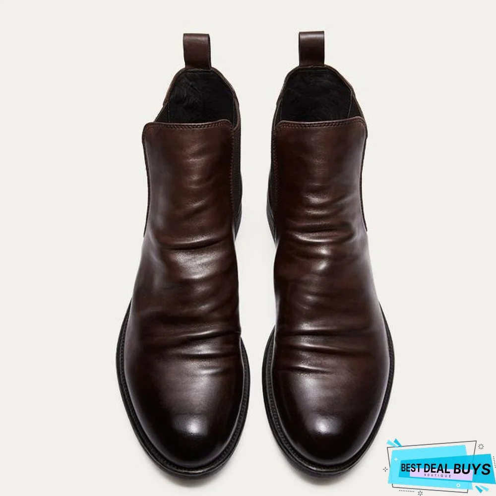 Men's Handmade Genuine Leather Chelsea Boots
