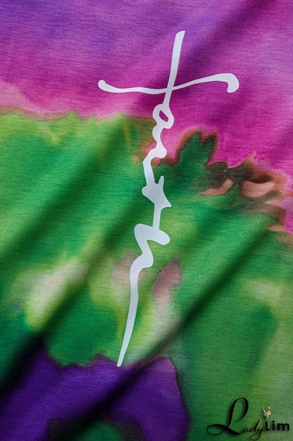 Rose Red Casual Print Tie Dye Patchwork U Neck Straight Dresses