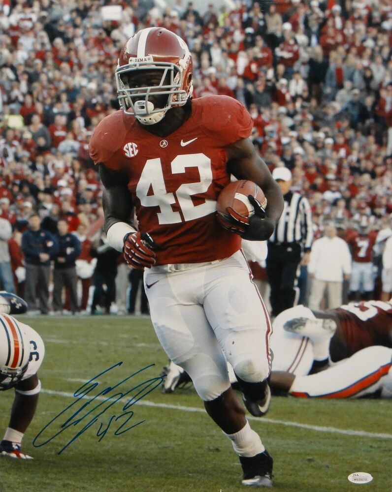 Eddie Lacy Autographed 16x20 Alabama Vertical Running Photo Poster painting- JSA Authenticated