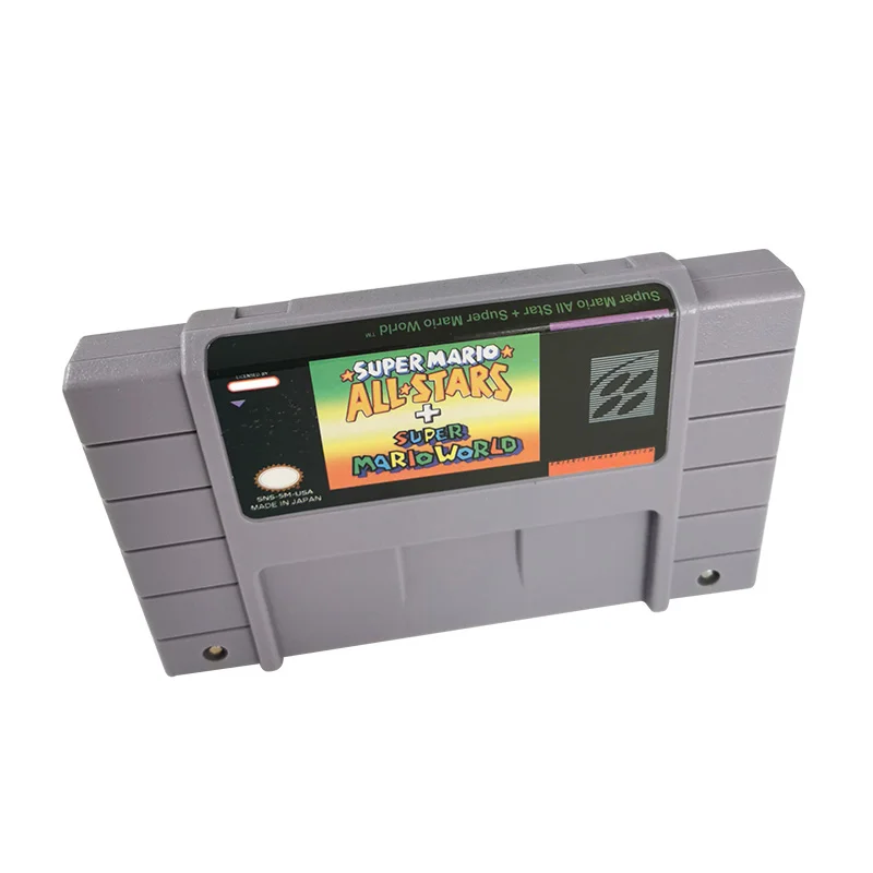 Super Mario All Stars + Super Mario World SNES For Super Nintendo Entertainment System - 16 Bit US Version Game Cartridge