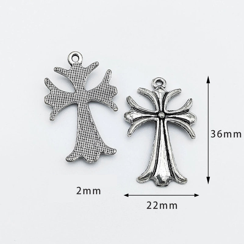 10 Pcs/package Retro Cross Alloy Plating Pendant Jewelry Accessories