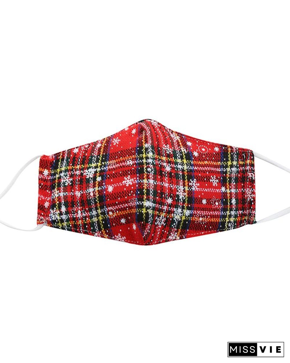 Christmas Plaid Snowflake Breathable Face Mask