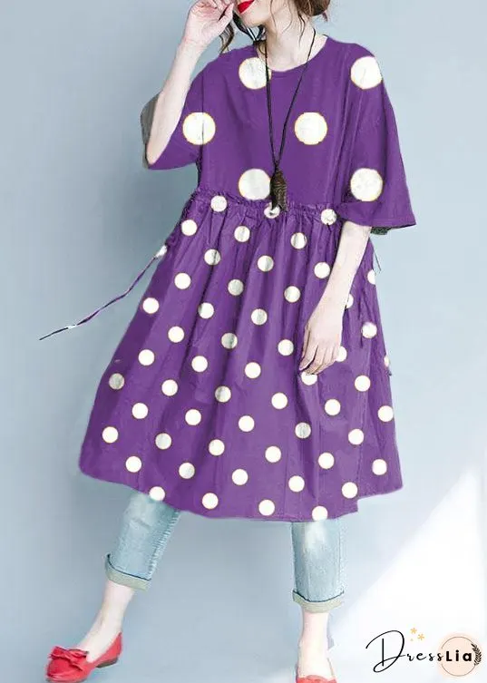 Italian Black Geometry Linen Quilting Dresses Ruffles Loose Summer Dress