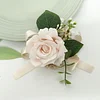 10PCS Bridal Groom Guests Wedding Catering Rose Corsage Boutonniere Wrist Artificial Flower Bouquets