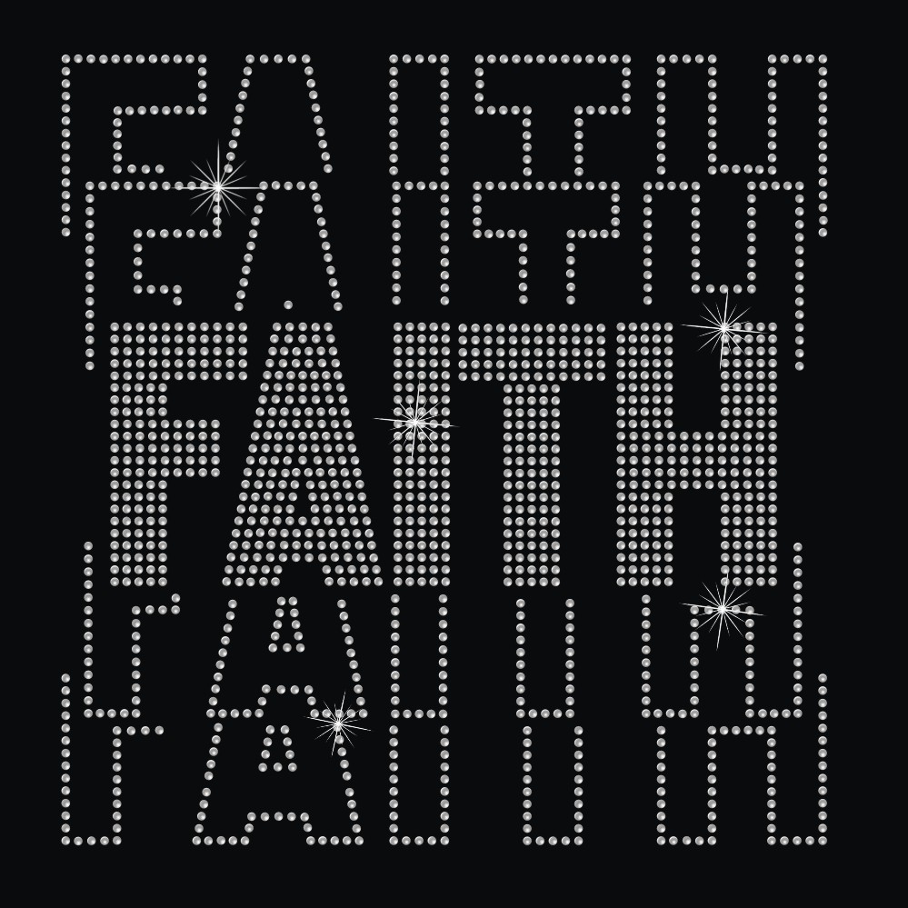 Crystal hot fix rhinestone faith word heat transfer bling iron on decals