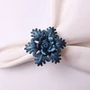 Red Blue Rose Snowflake Christmas Catering Napkin Ring