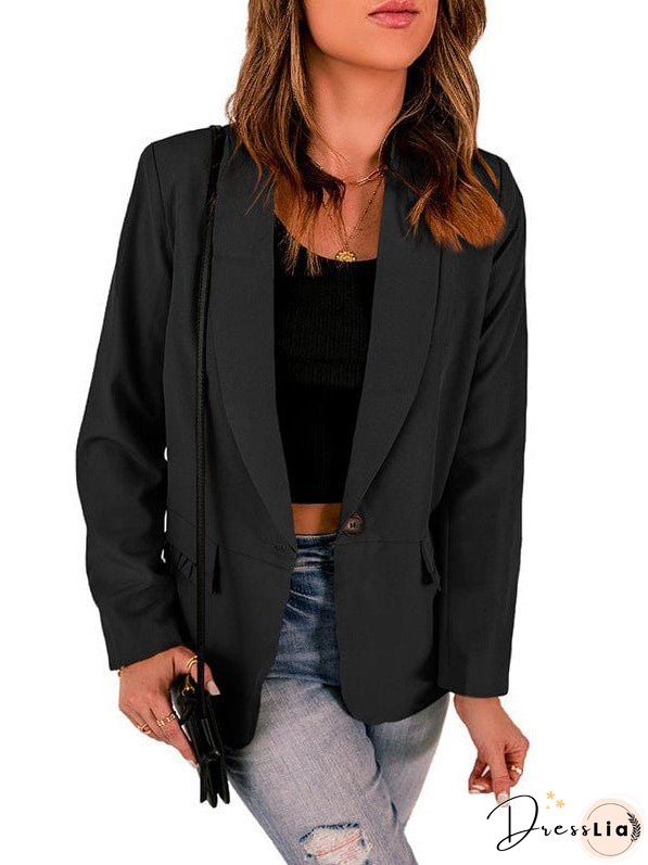 Relaxed-Fit Solid Blazer