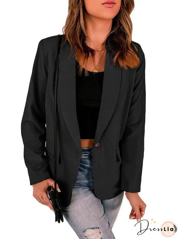 Relaxed-Fit Solid Blazer