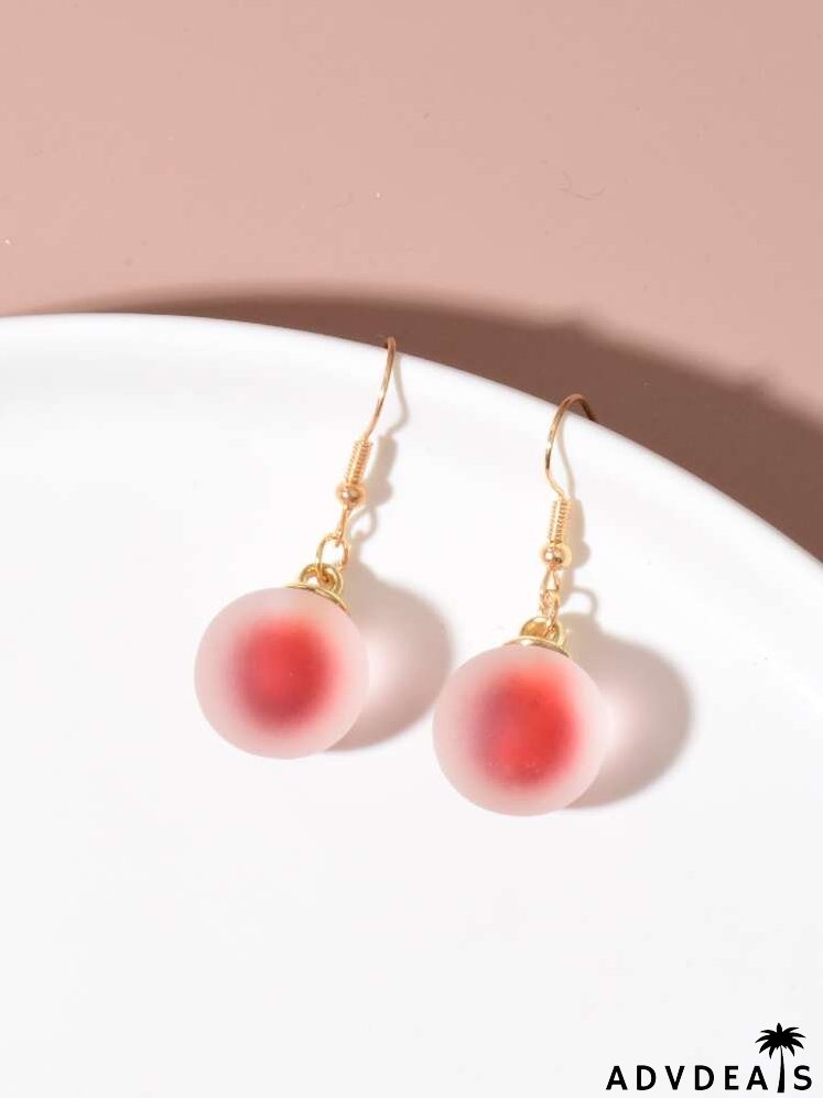 Acrylic Ball Drop Earrings