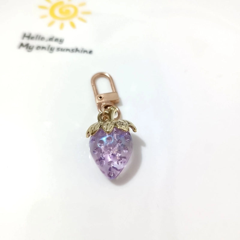Sweet Strawberry Arylic Unisex Keychain