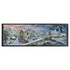 Seaside Christmas Town-14CT Stamped Cross Stitch Egyptian Cotton 117*46cm/46.06*18.11in(Big Size) tapestrymarket