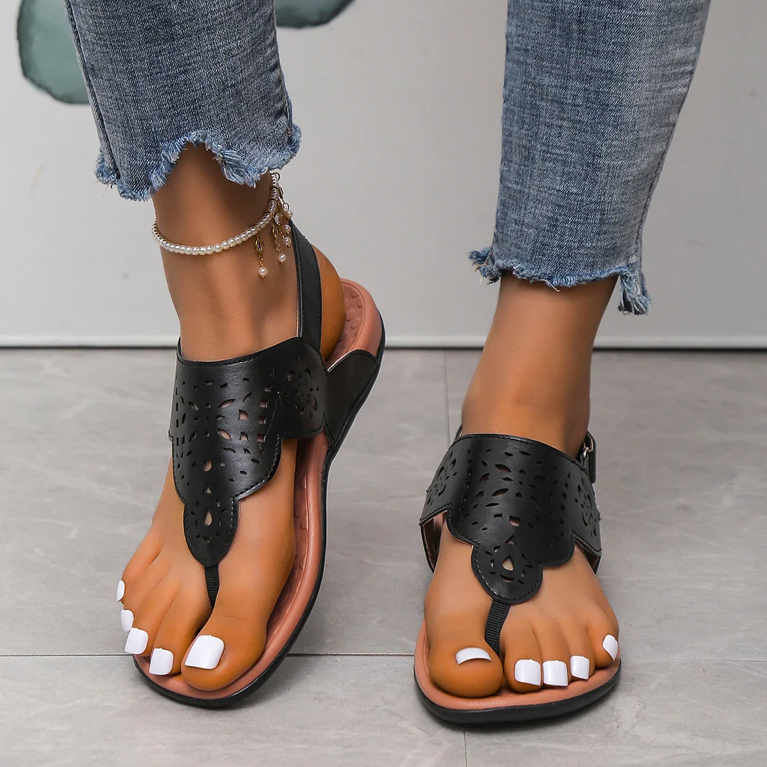  Orthopedic Sandals Women Ankle Strap Lightweight Flip-flops Retro Summer Fashion
