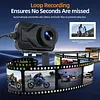 2K HD WiFi Motorcycle Camera IP67 Waterproof Motorcycle Dash Cam 140 Degree Wide Angle Driving Dash Cam DVR Camcorder for Cycling