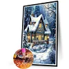 Diamond Painting-DIY Full Round Drill Christmas Snow House(40*60 CM)