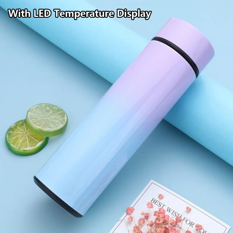 500ML Intelligent Thermos Vacuum Flasks for Tea Water Coffee Thermo Bottle Cup Temperature Display Stainless Steel Thermal Mug