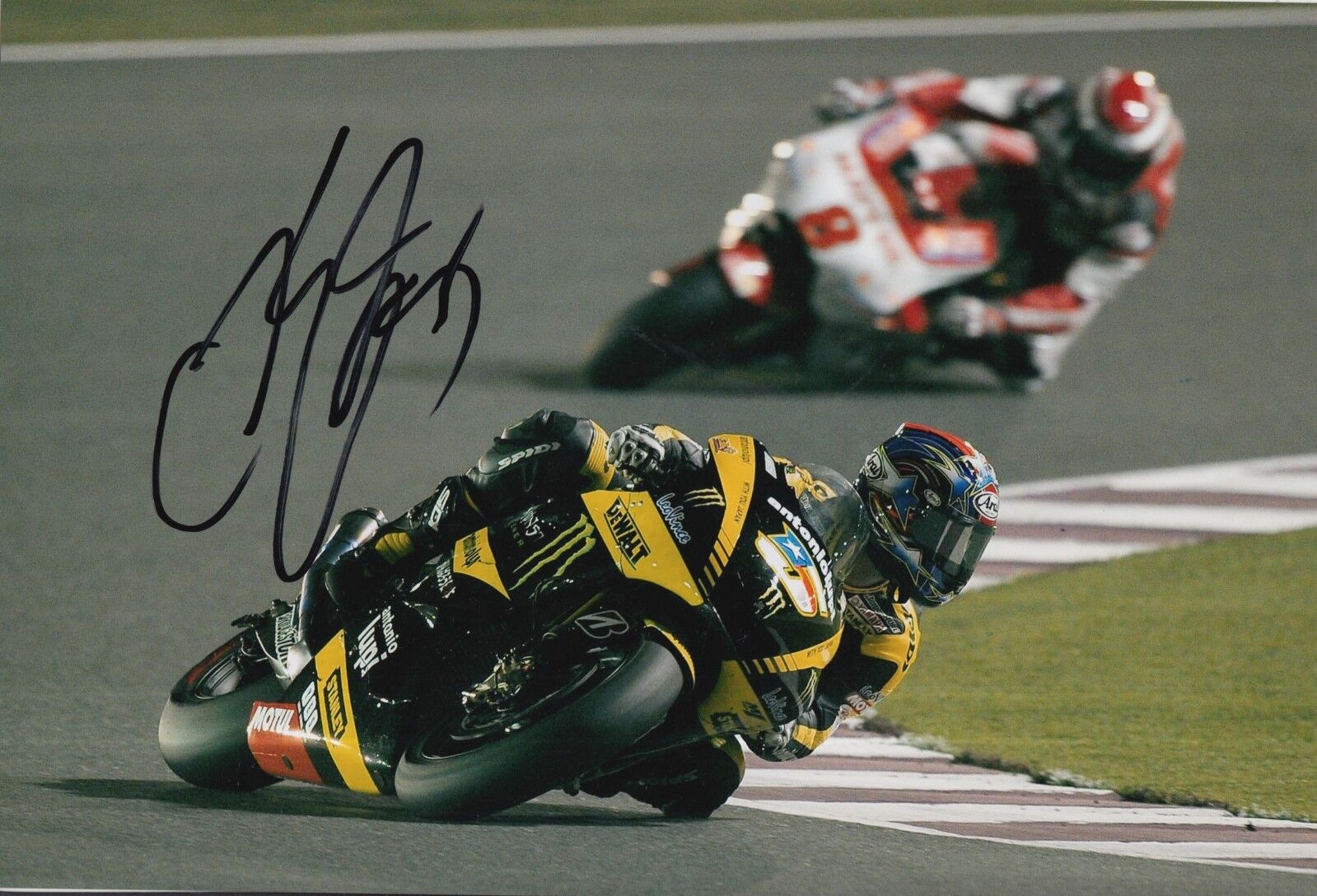 Colin Edwards Hand Signed Tech 3 Yamaha 12x8 Photo Poster painting MOTOGP 3.