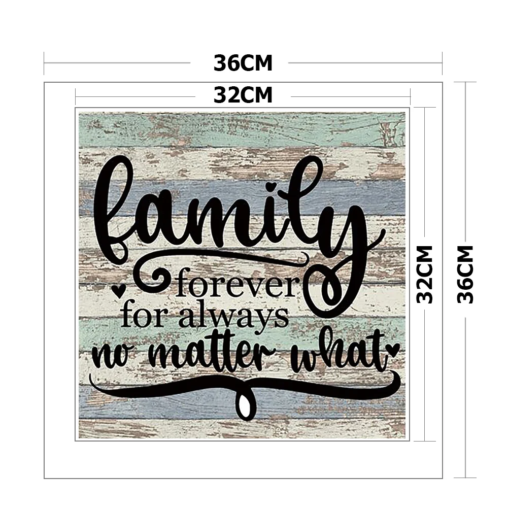 11ct Stamped Cross Stitch - Home Family Letters(36*36cm)