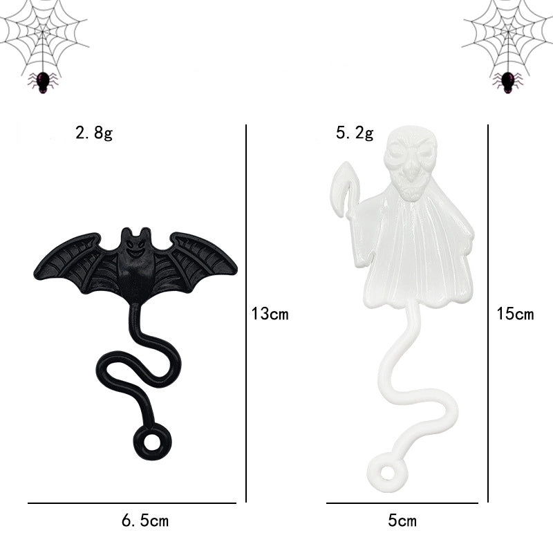 New Soft Toy Elastic Death Bat Halloween Creative Trick Climbing Wall Decompression Sticky Toy