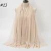 Pleated Linen Cotton Scarf Woolen Edge Women Hijab Shawl