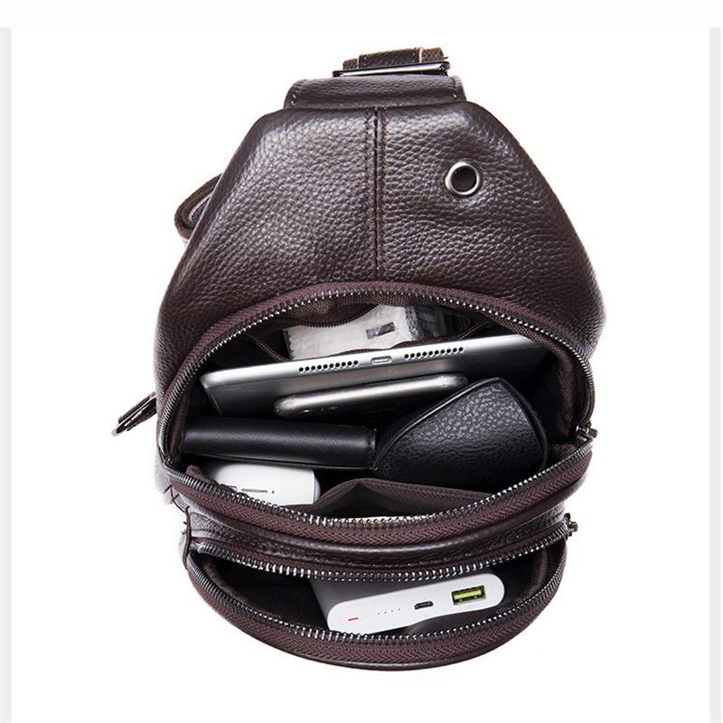 Soft Crorodile Leather Casual Comfy Chest Bags  With Large Capacity