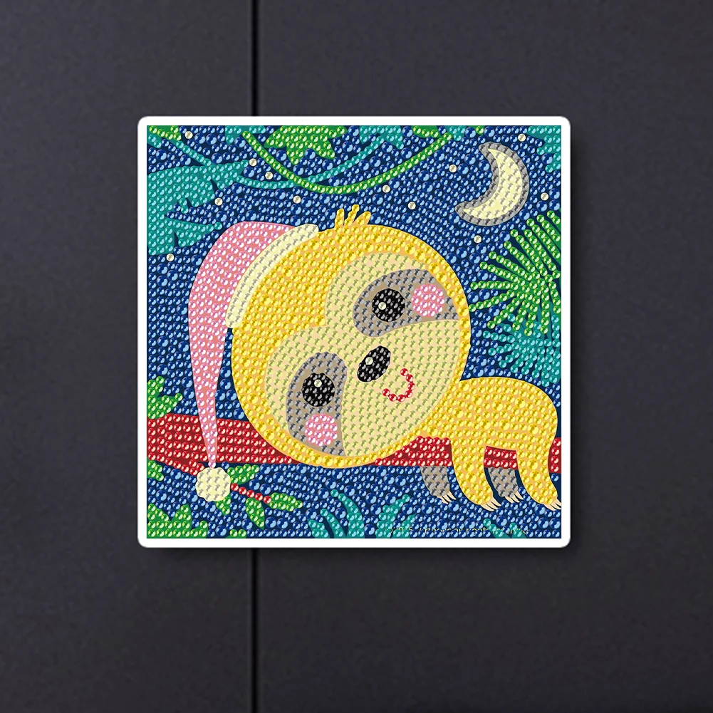 Diamond Painting - Full Crystal Rhinestone - Sloth(18*18cm)
