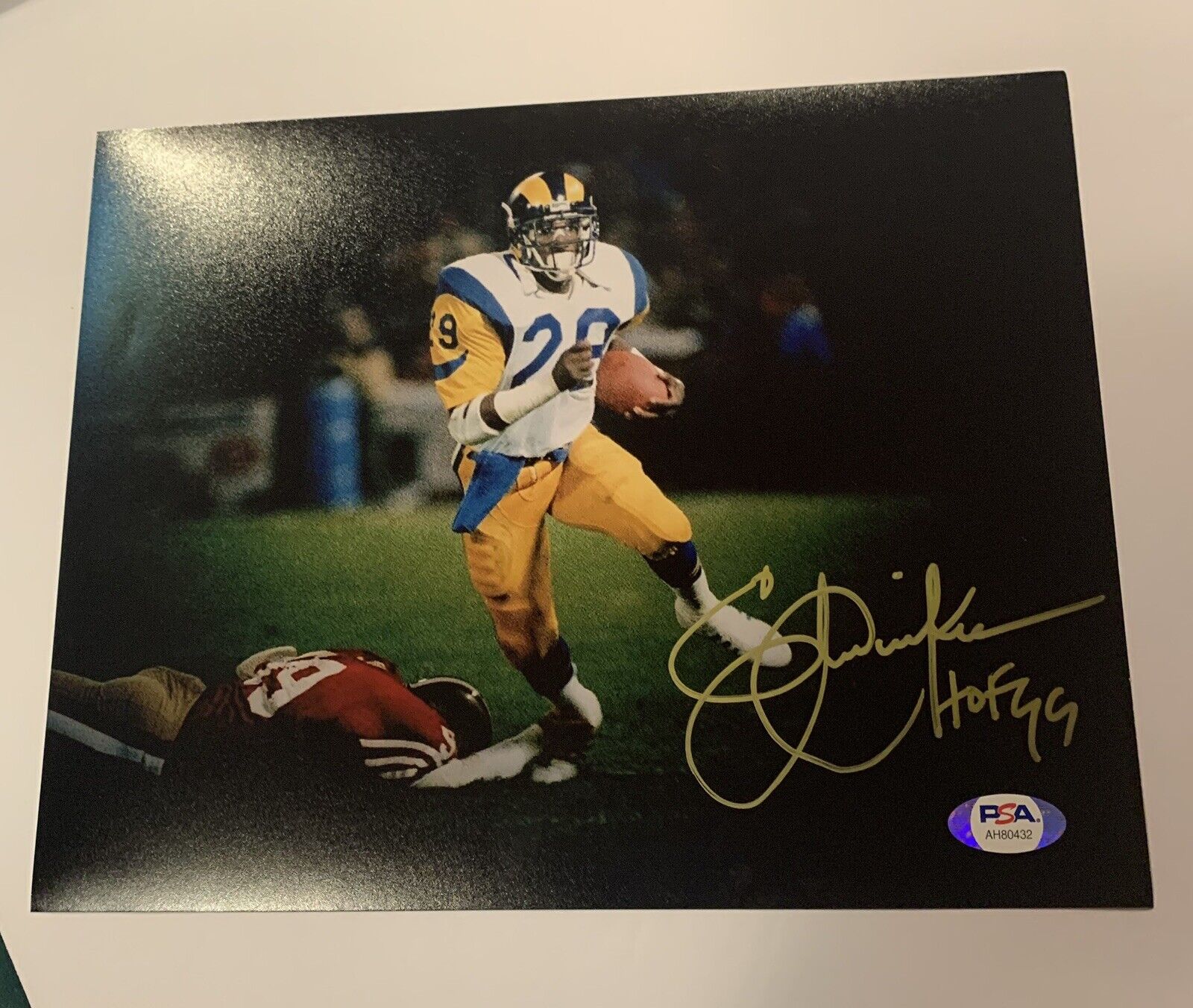 eric dickerson Signed 8x10 Photo Poster painting Pic Auto Psa Coa