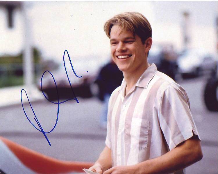 MATT DAMON signed autographed THE TALENTED MR. RIPLEY Photo Poster painting